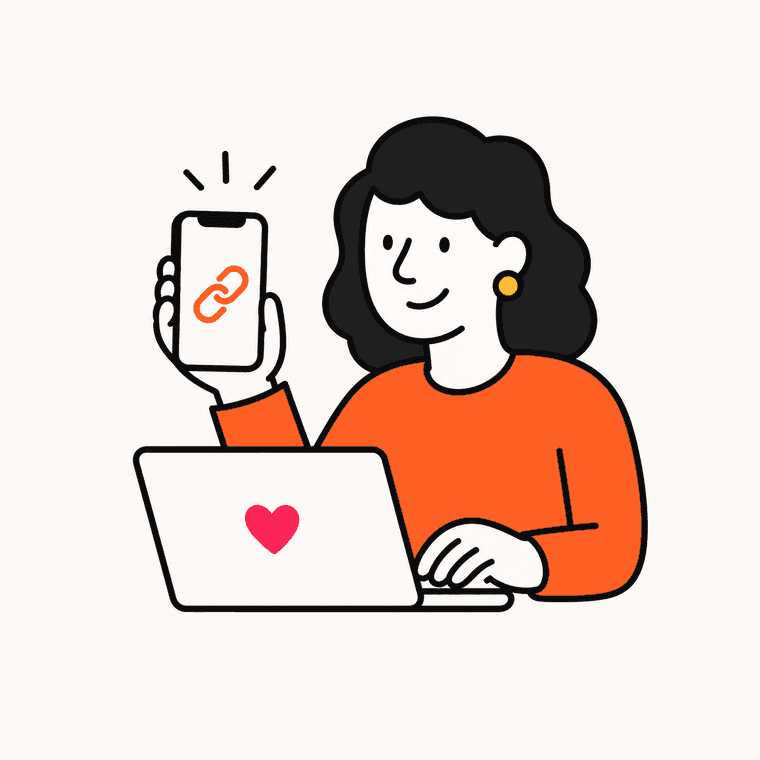 Sharing a card by link